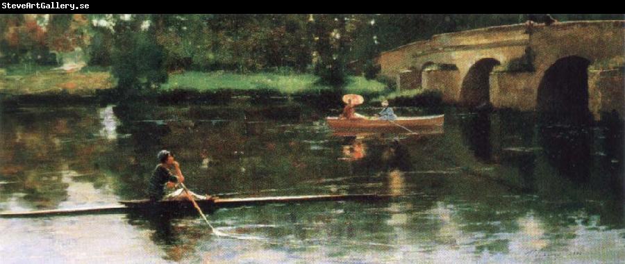 John Lavery The Bridge at Grez